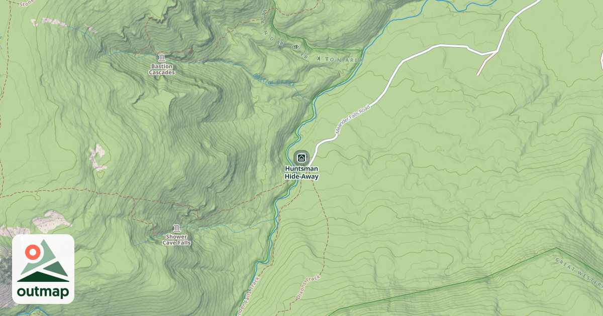 Map of Huntsman Hide-Away