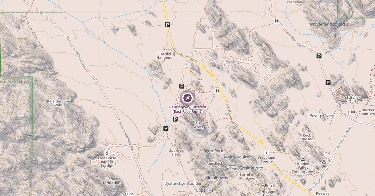 Map preview of Hemingway Buttress (East Face Right)