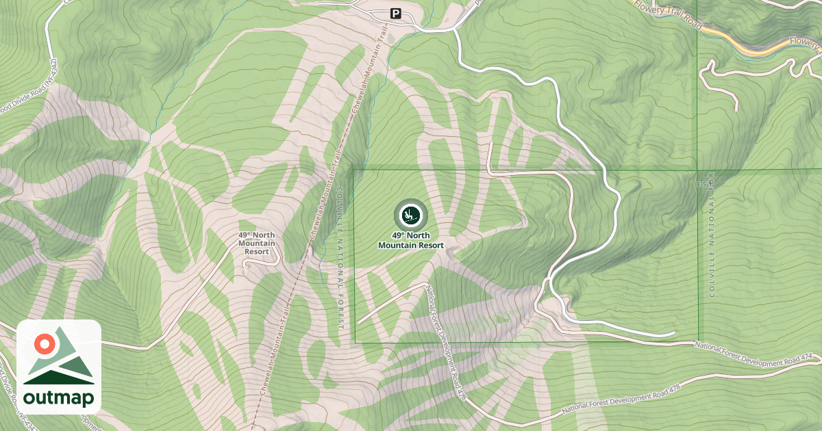 Map of 49° North Mountain Resort