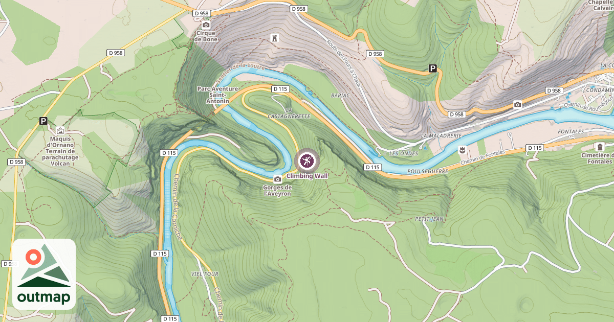 Map of Climbing Wall