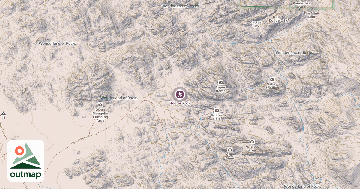 Map of Hooter Rock