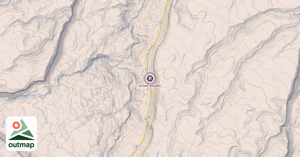 Map of Groom Boulder
