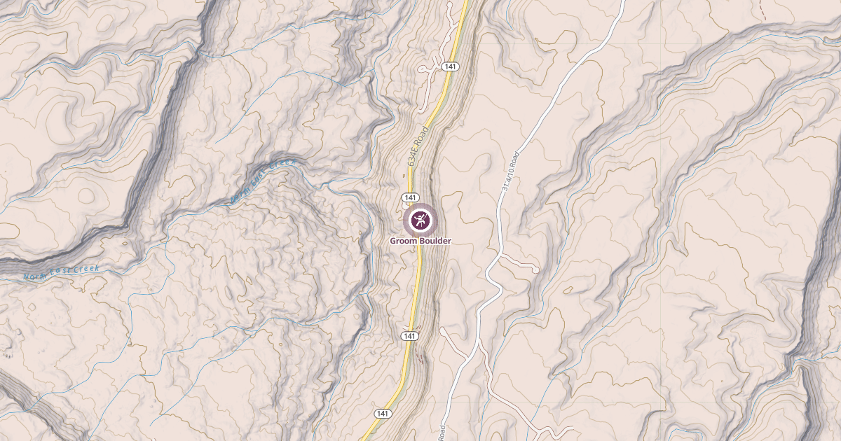 Map preview of Groom Boulder