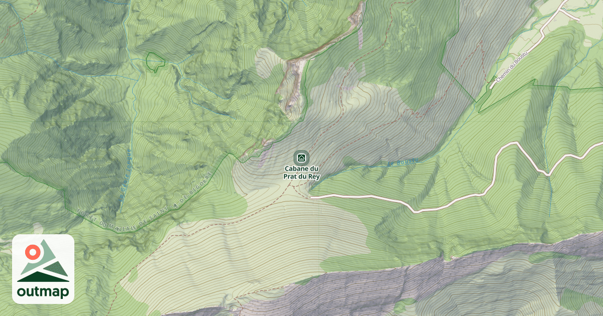 Map of Cabane du Prat du Rey