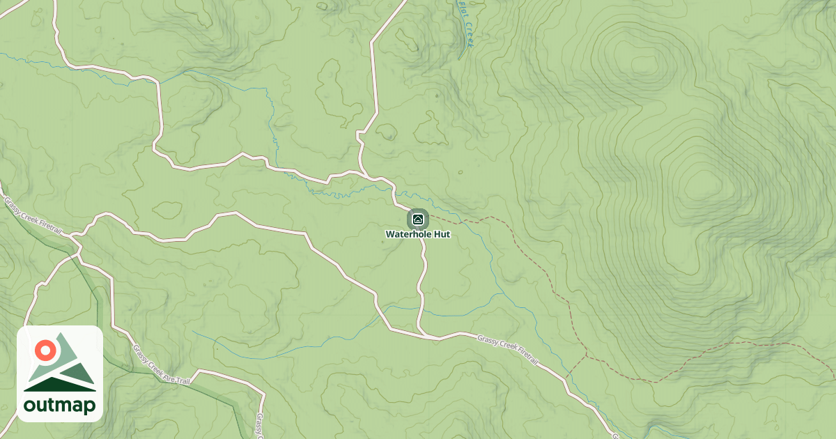 Map of Waterhole Hut