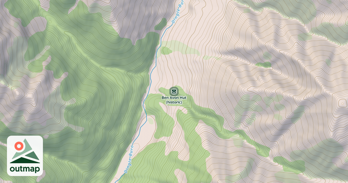 Map of Ben Avon Hut (historic)