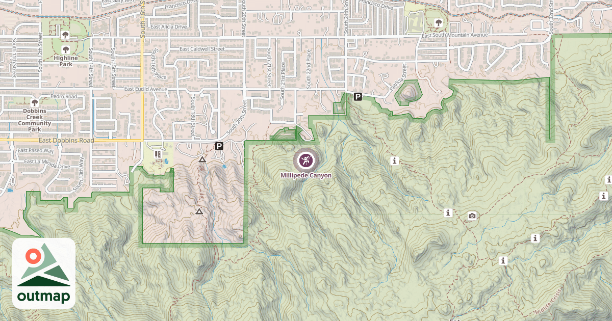 Map of Millipede Canyon