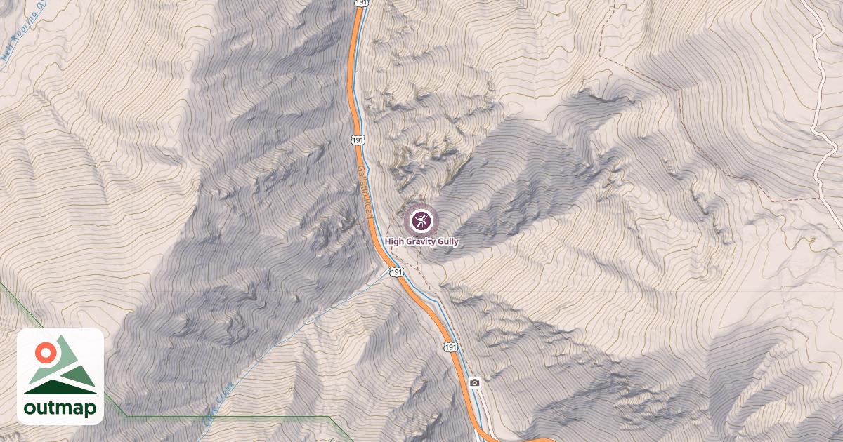 Map of High Gravity Gully