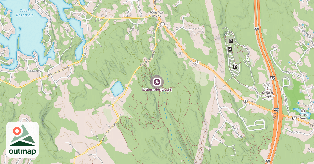 Map of Rattlesnake (Crag 3)