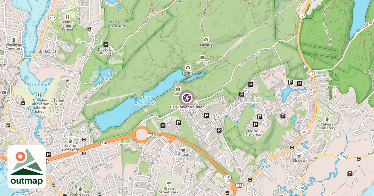 Map of Cell Tower Boulder