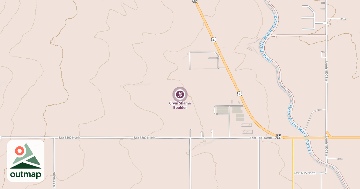 Map of Cryin Shame Boulder