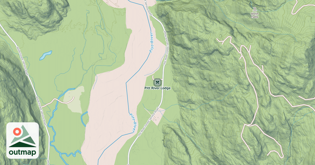 Map of Pitt River Lodge
