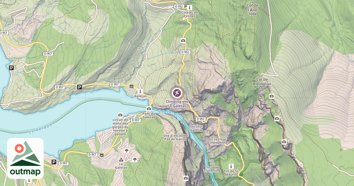 Map of Climbing site Le Galetas
