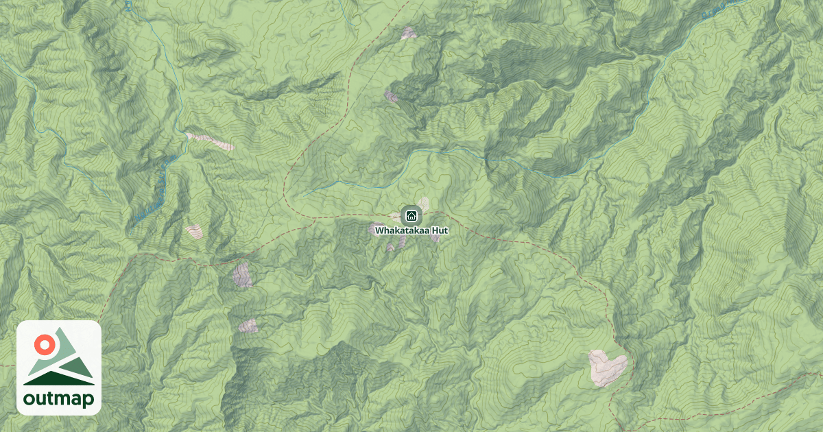Map of Whakatakaa Hut