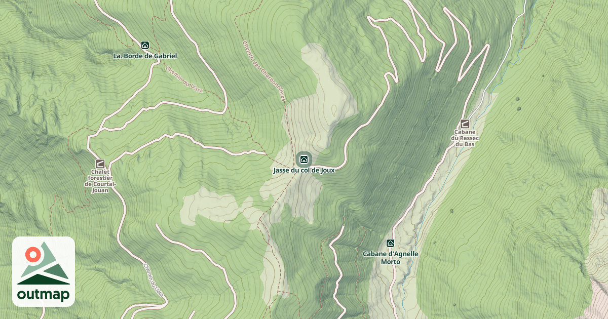 Map of Jasse du col de Joux