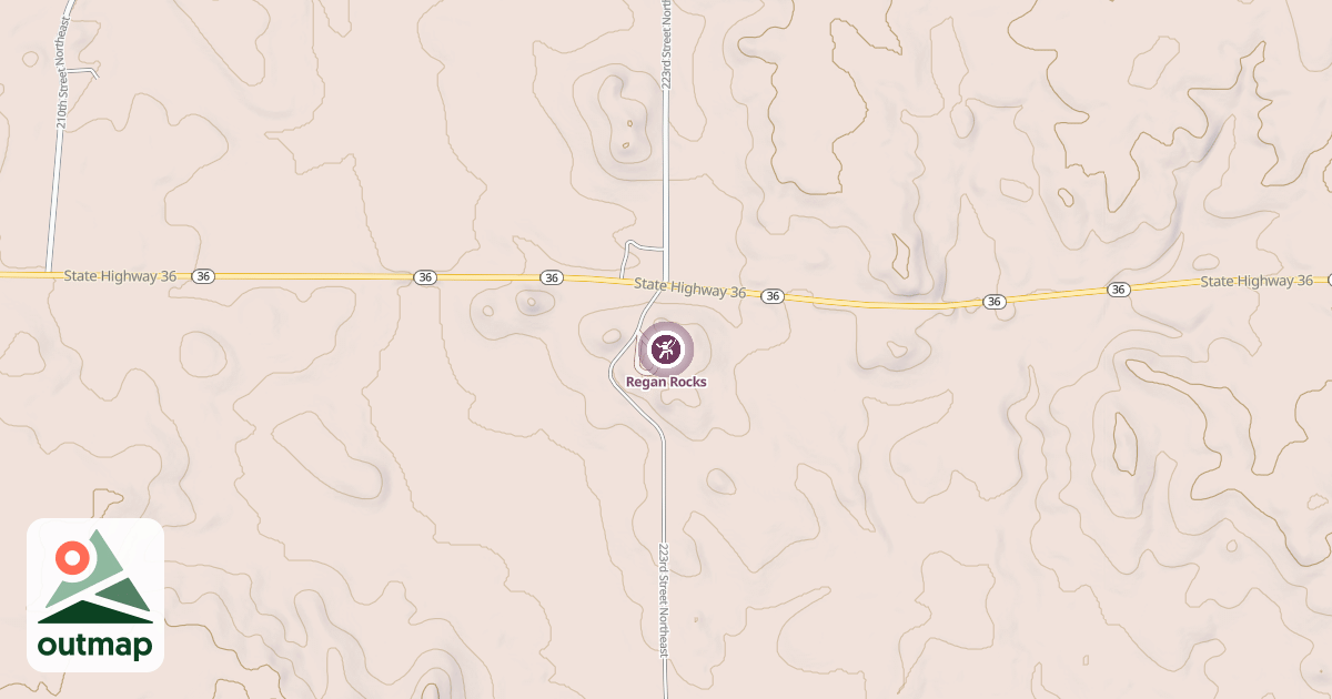 Map of Regan Rocks