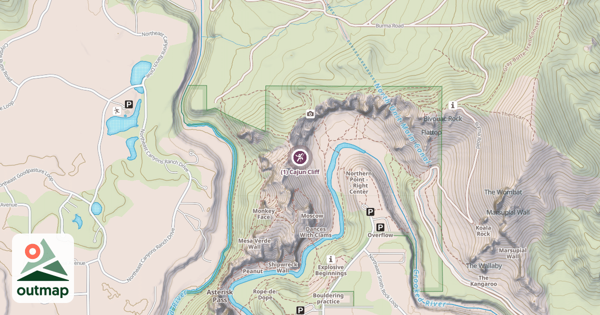 Map of (1) Cajun Cliff