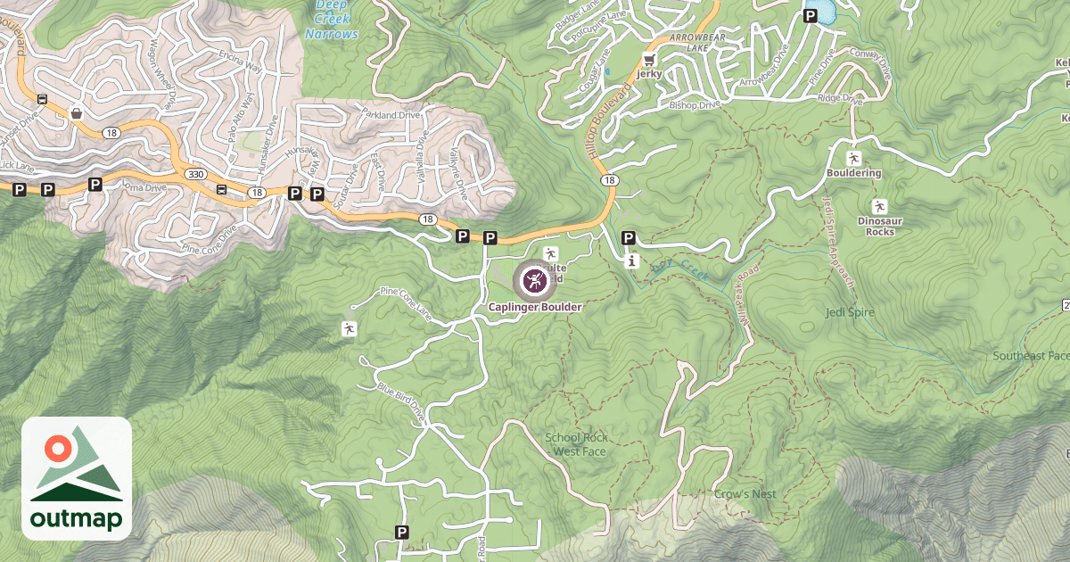 Map of Caplinger Boulder