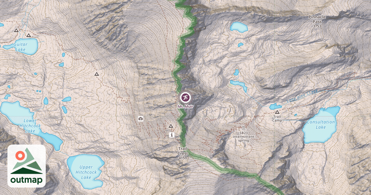 Map of Mt. Muir