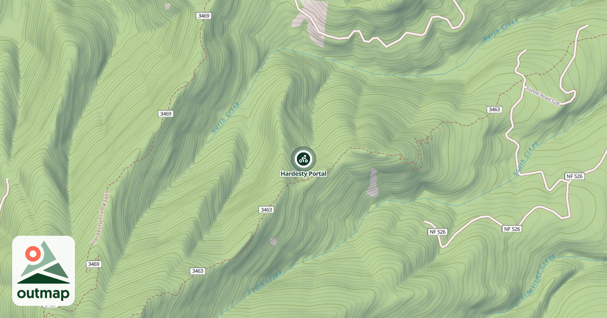 Map of Hardesty Portal