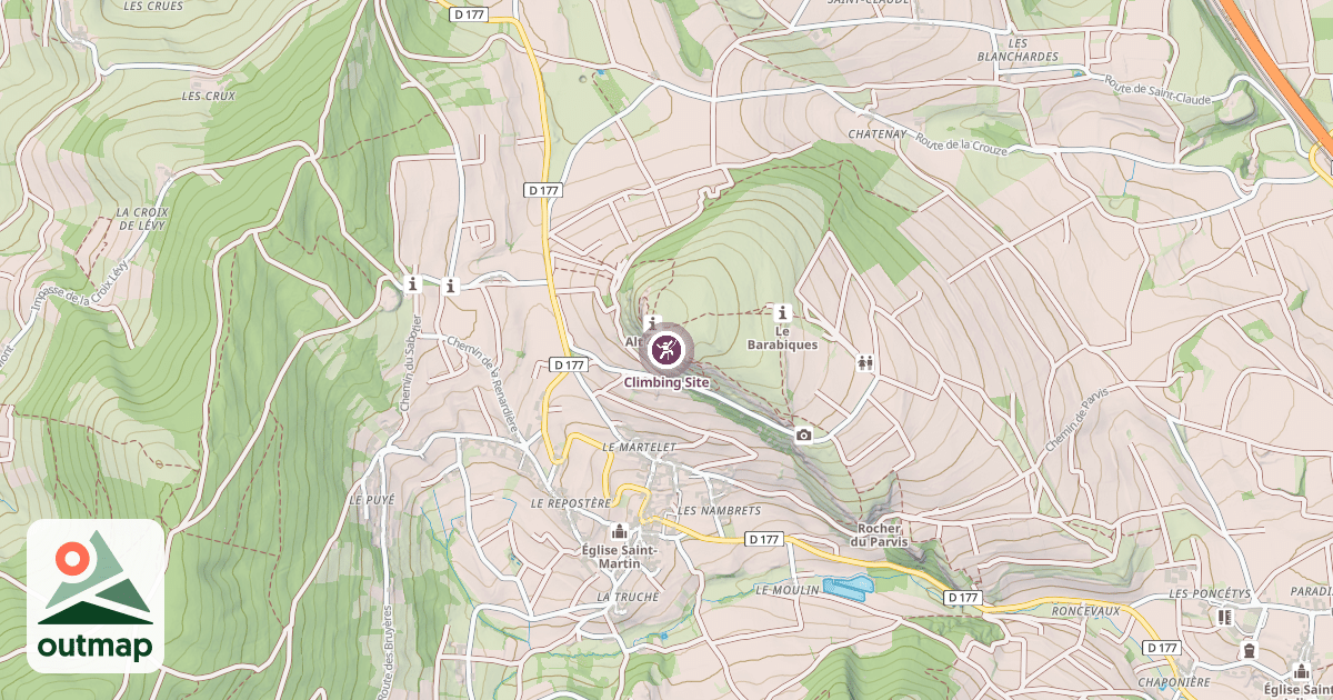 Map of Climbing Site