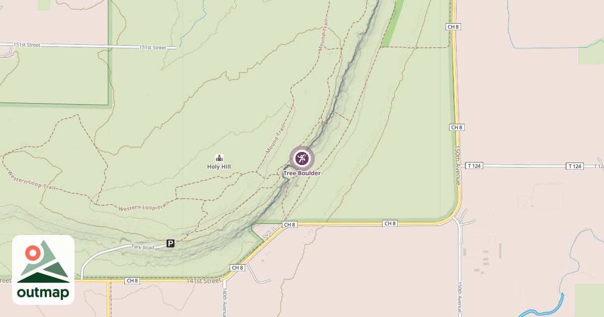Map of Tree Boulder