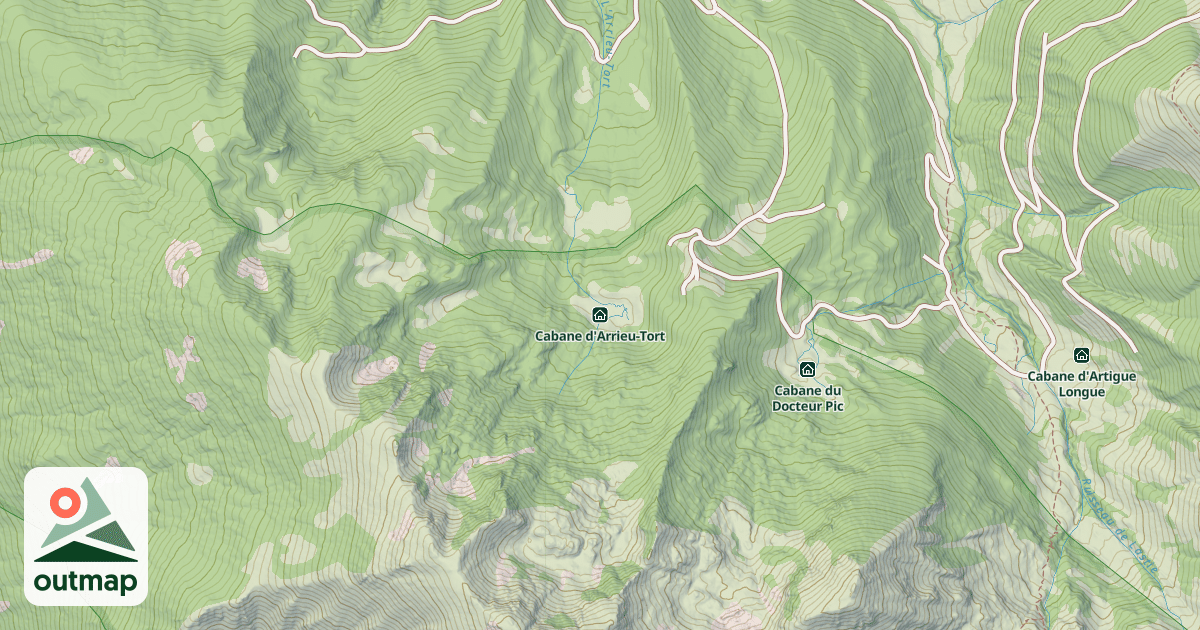 Map of Cabane d'Arrieu-Tort