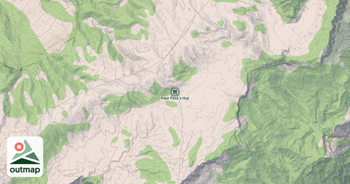 Map of Poor Pete's Hut