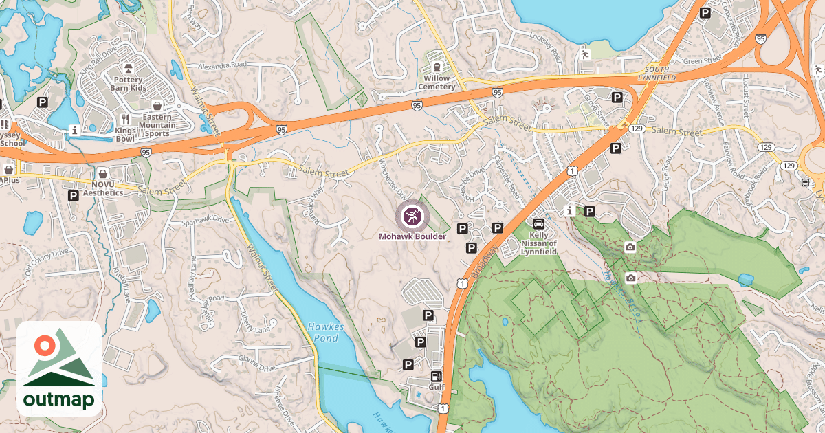 Map of Mohawk Boulder
