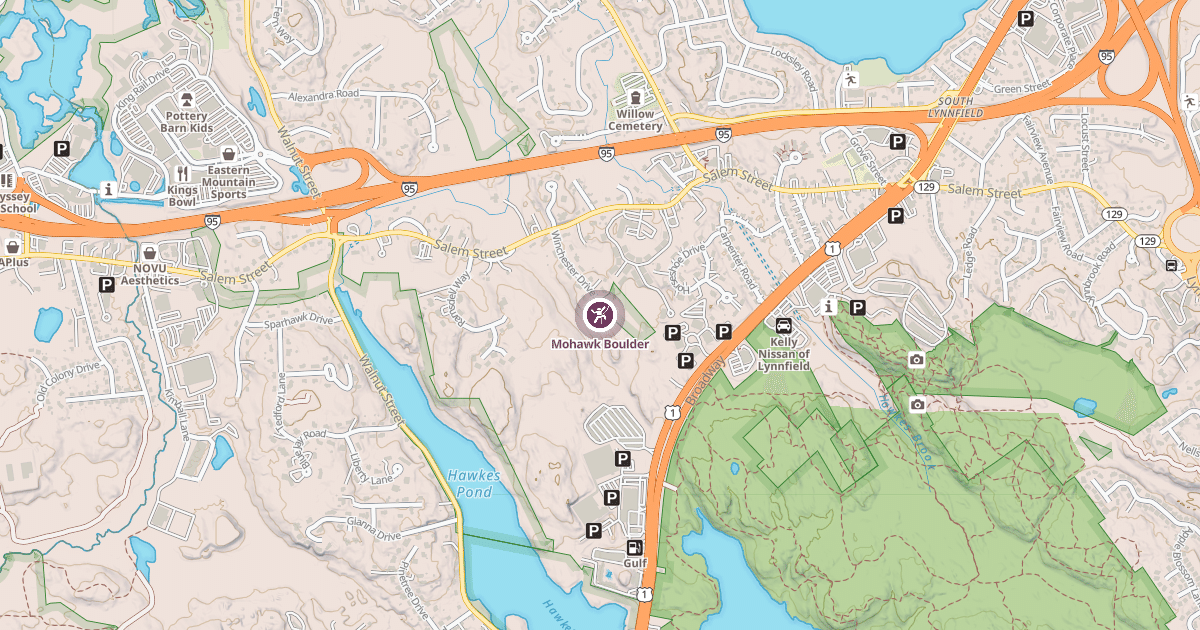 Map preview of Mohawk Boulder