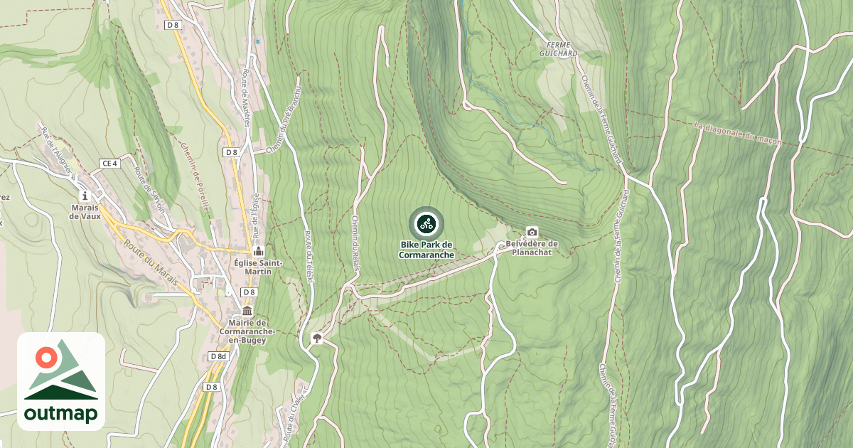 Map of Bike Park de Cormaranche