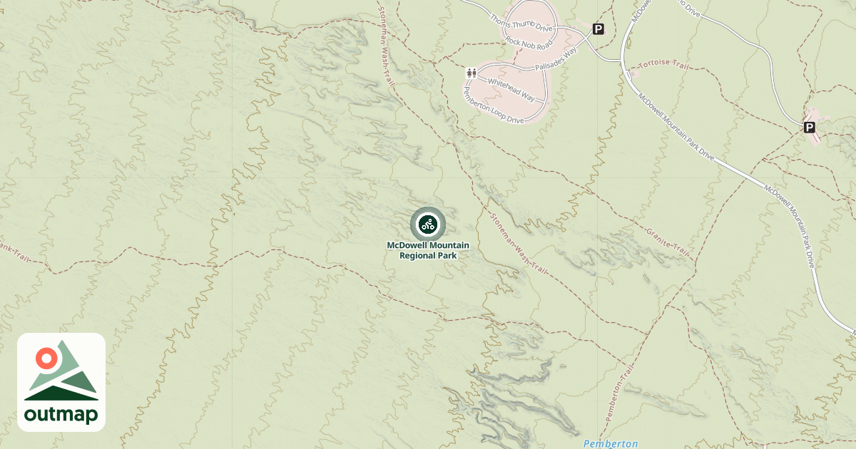 Map of McDowell Mountain Regional Park