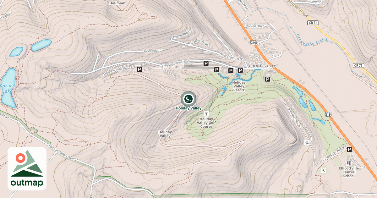 Map of Holiday Valley