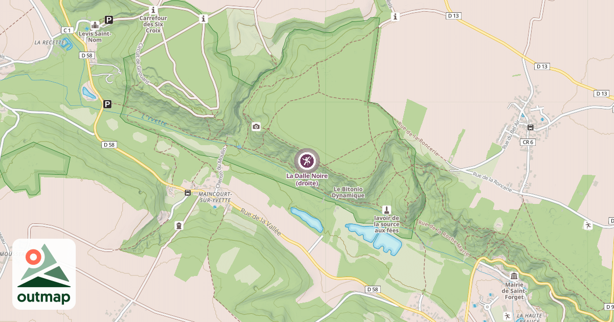 Map of La Dalle Noire (droite)