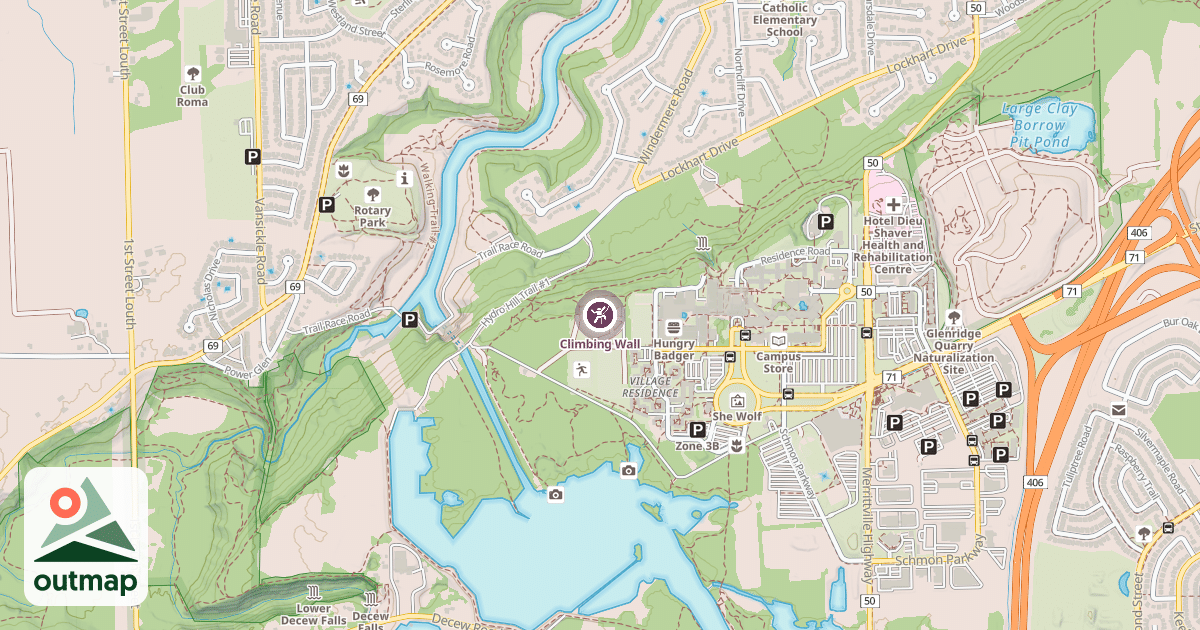 Map of Climbing Wall