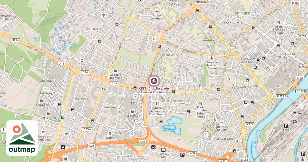 Map of CEET - Club Escalade Evasion Thionville