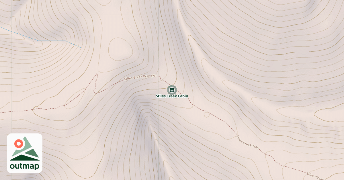 Map of Stiles Creek Cabin