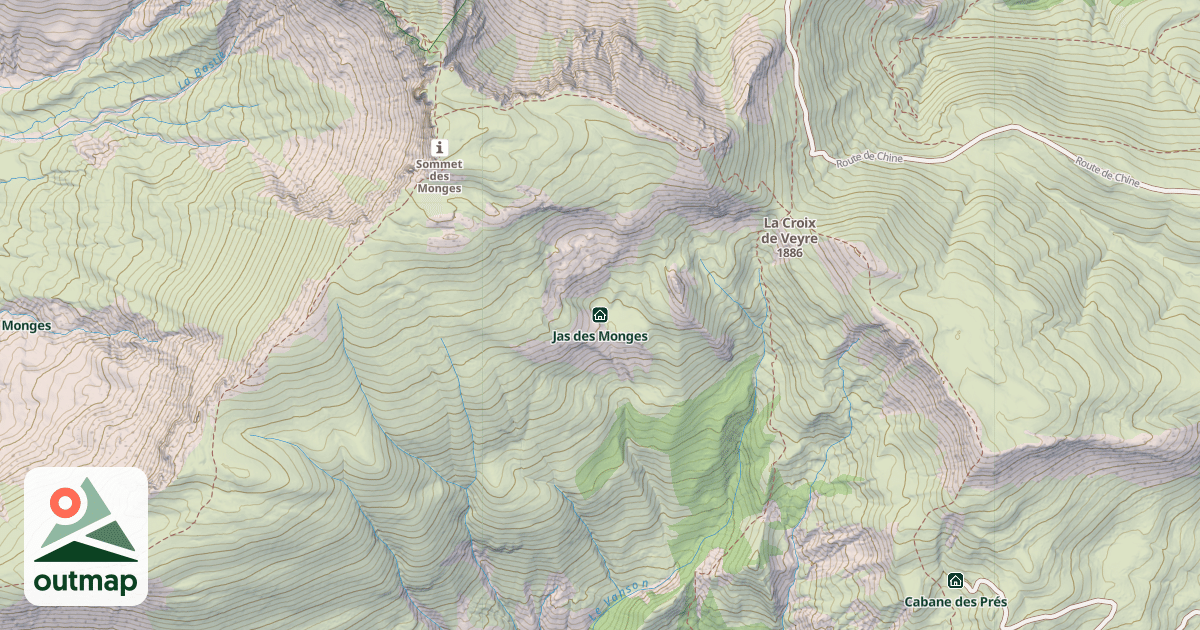 Map of Jas des Monges