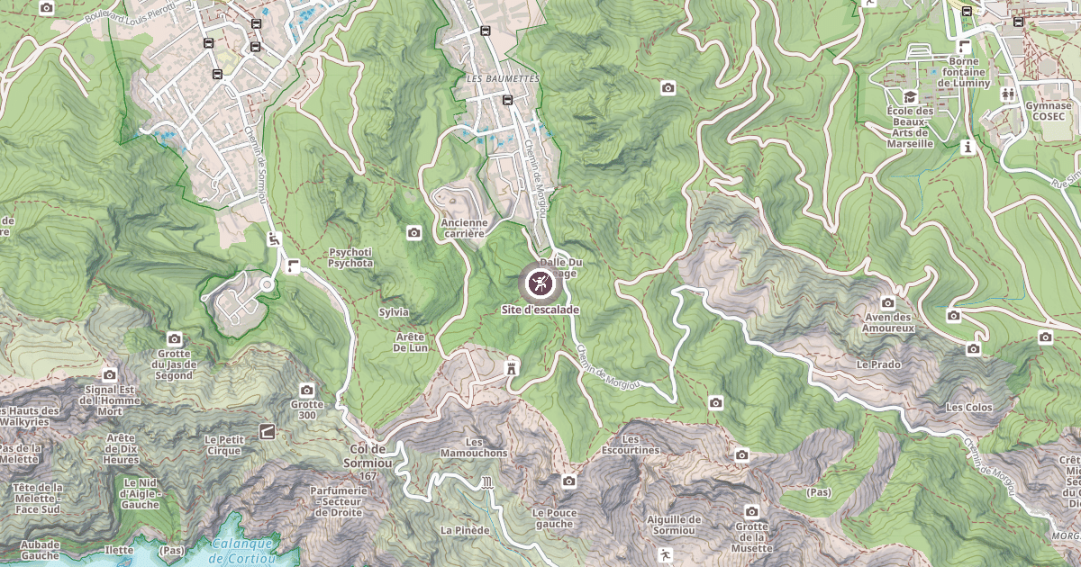 Map preview of Site d'escalade