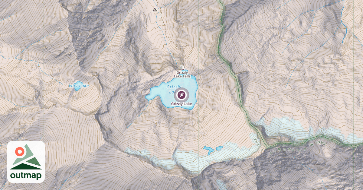 Map of Grizzly Lake
