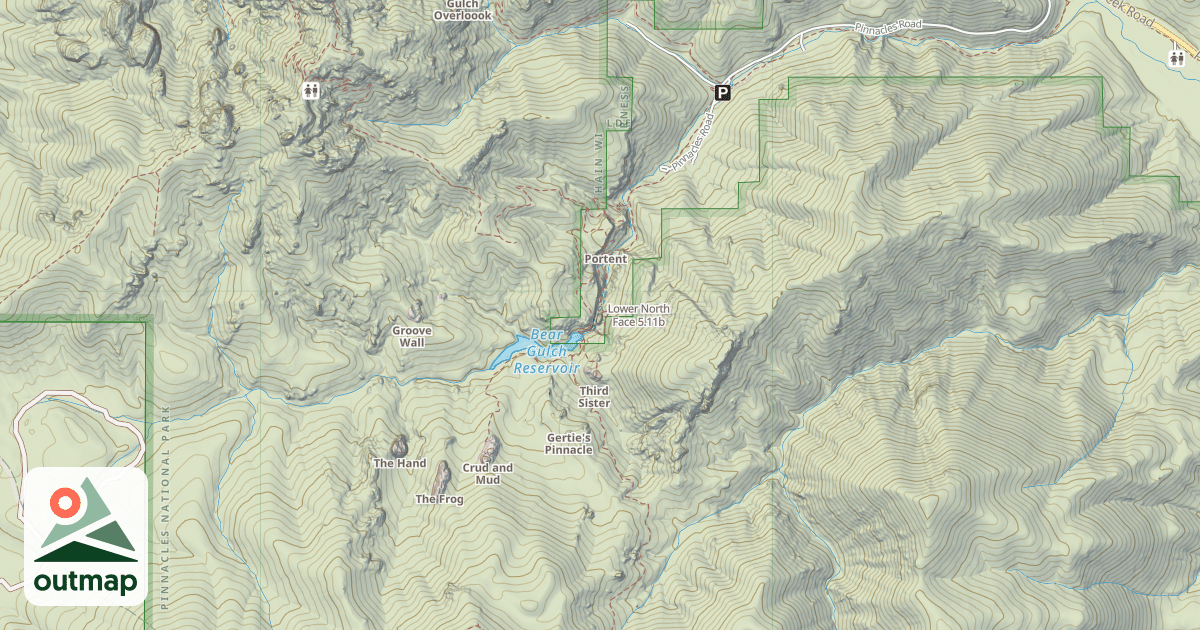 Map of Lower North Face