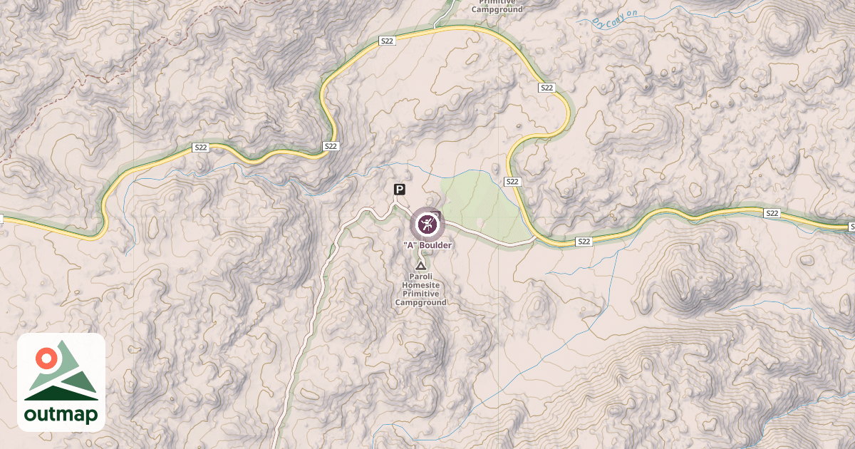 Map of "A" Boulder