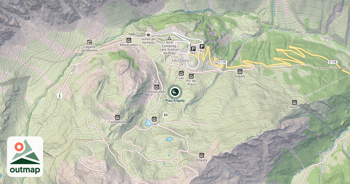 Map of Piau Engaly