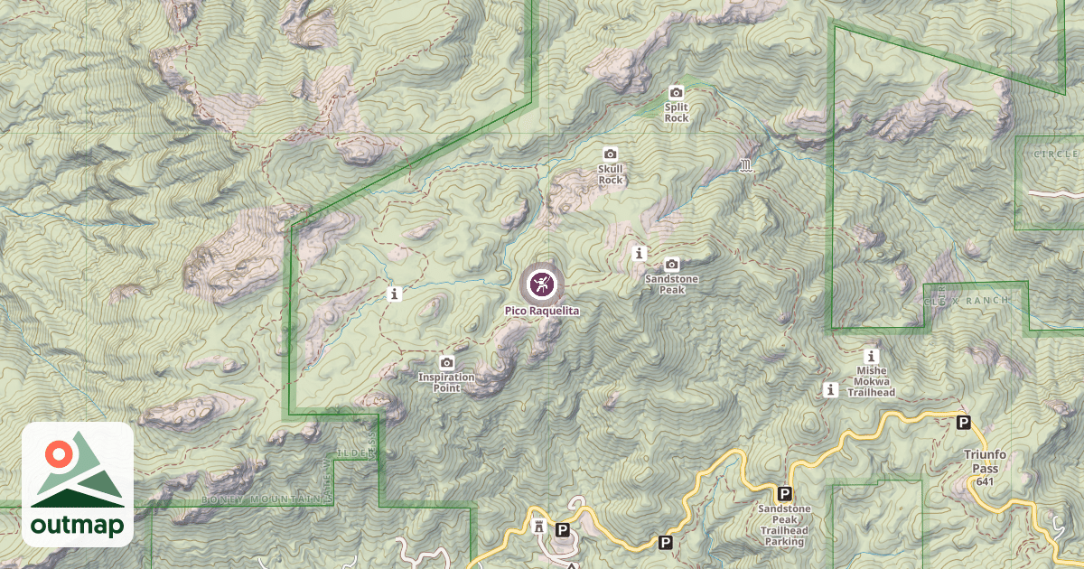 Map of Pico Raquelita