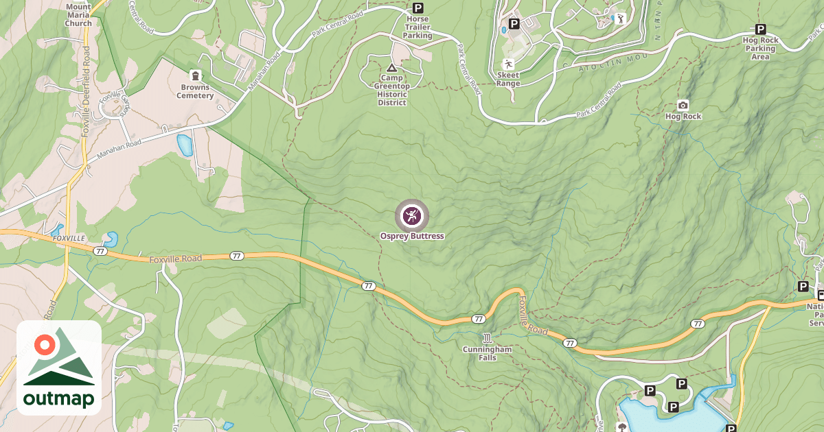 Map of Osprey Buttress
