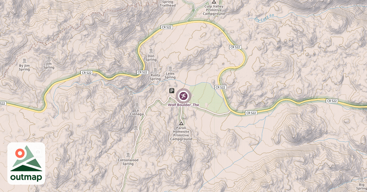 Map of Wolf Boulder, The