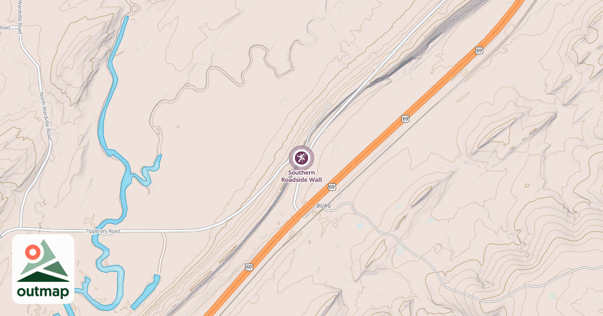 Map of Southern Roadside Wall
