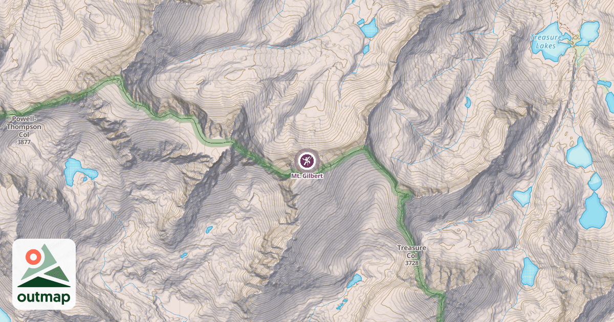 Map of Mt. Gilbert