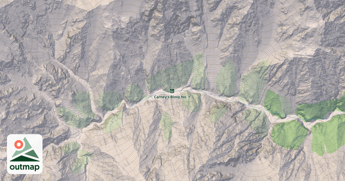 Map of Carney's Bivvy No. 2