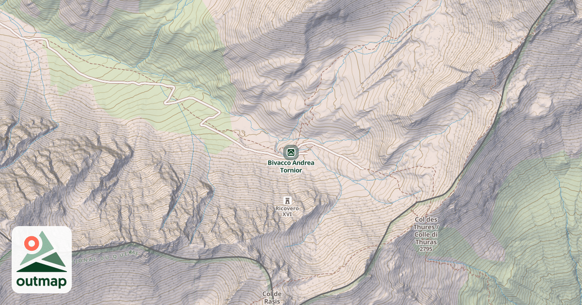 Map of Bivacco Andrea Tornior